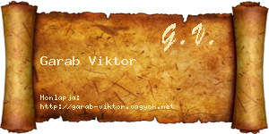 Garab Viktor névjegykártya
